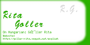 rita goller business card